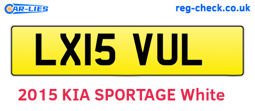 LX15VUL are the vehicle registration plates.