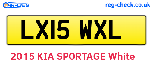 LX15WXL are the vehicle registration plates.