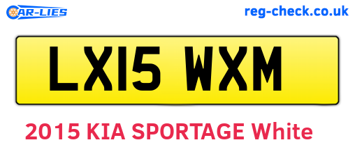 LX15WXM are the vehicle registration plates.