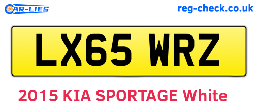 LX65WRZ are the vehicle registration plates.
