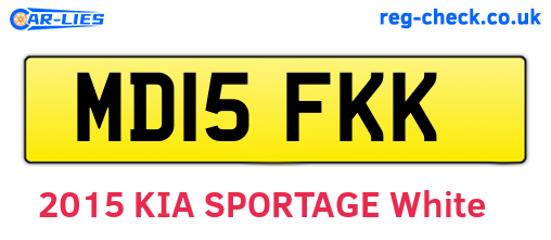 MD15FKK are the vehicle registration plates.