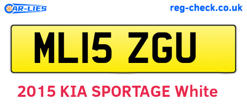 ML15ZGU are the vehicle registration plates.