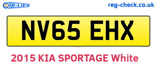 NV65EHX are the vehicle registration plates.