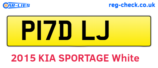 P17DLJ are the vehicle registration plates.