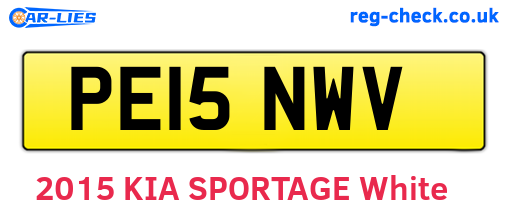 PE15NWV are the vehicle registration plates.