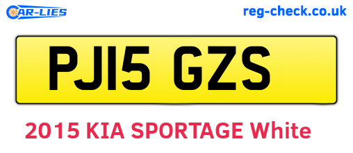 PJ15GZS are the vehicle registration plates.