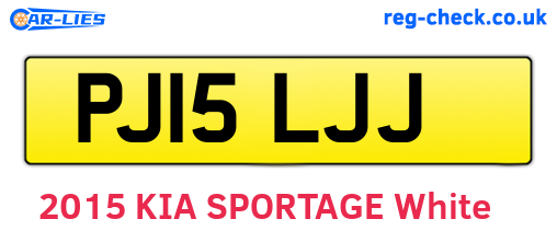 PJ15LJJ are the vehicle registration plates.