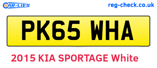 PK65WHA are the vehicle registration plates.