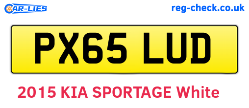 PX65LUD are the vehicle registration plates.