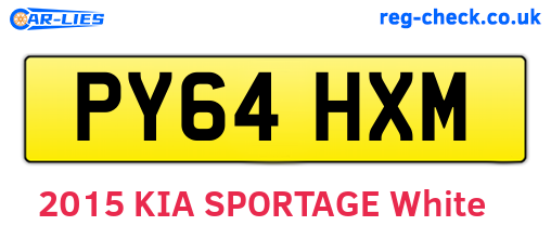 PY64HXM are the vehicle registration plates.