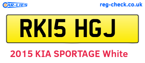 RK15HGJ are the vehicle registration plates.