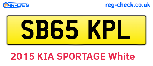 SB65KPL are the vehicle registration plates.