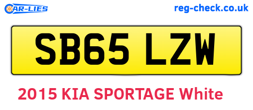 SB65LZW are the vehicle registration plates.