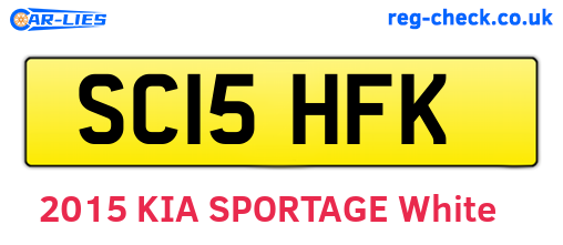 SC15HFK are the vehicle registration plates.