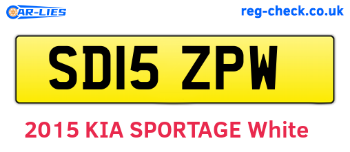 SD15ZPW are the vehicle registration plates.