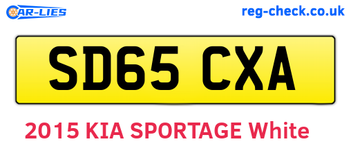 SD65CXA are the vehicle registration plates.