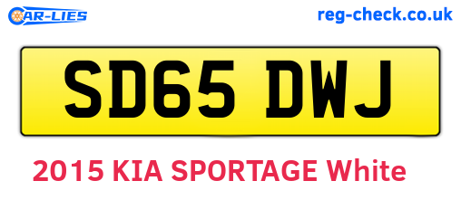 SD65DWJ are the vehicle registration plates.