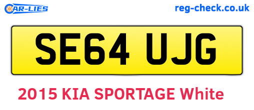 SE64UJG are the vehicle registration plates.