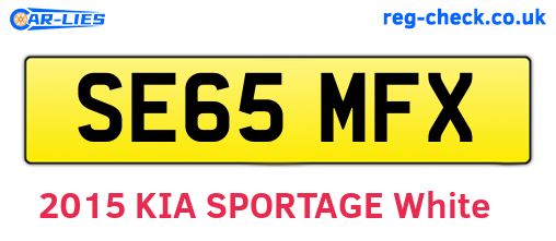 SE65MFX are the vehicle registration plates.