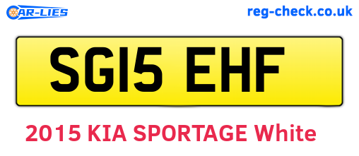 SG15EHF are the vehicle registration plates.