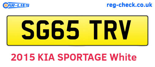 SG65TRV are the vehicle registration plates.