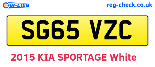 SG65VZC are the vehicle registration plates.