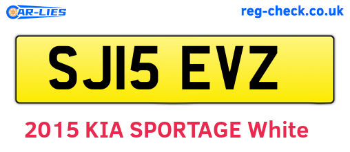SJ15EVZ are the vehicle registration plates.