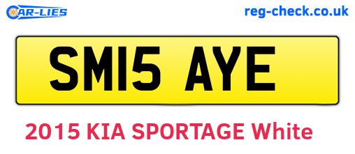 SM15AYE are the vehicle registration plates.