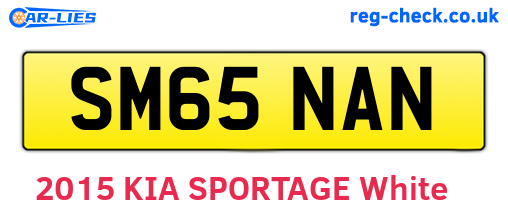 SM65NAN are the vehicle registration plates.