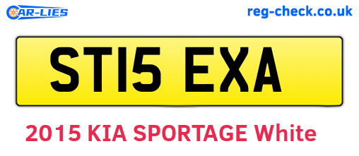 ST15EXA are the vehicle registration plates.