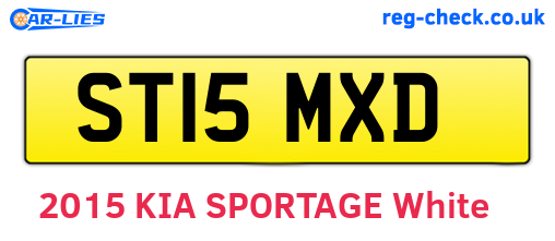 ST15MXD are the vehicle registration plates.