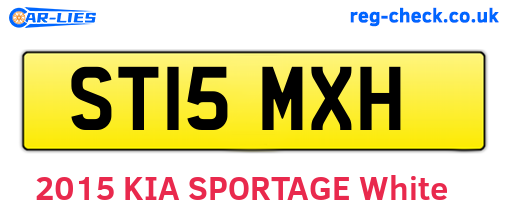 ST15MXH are the vehicle registration plates.