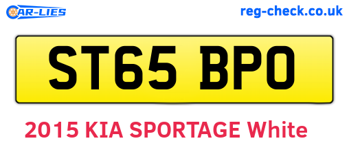 ST65BPO are the vehicle registration plates.