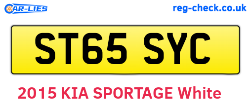 ST65SYC are the vehicle registration plates.