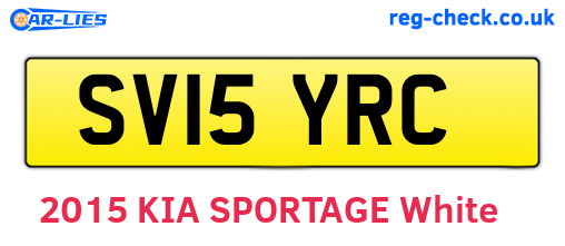SV15YRC are the vehicle registration plates.