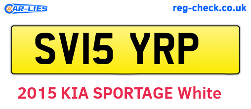 SV15YRP are the vehicle registration plates.