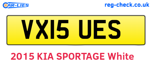 VX15UES are the vehicle registration plates.