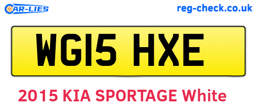 WG15HXE are the vehicle registration plates.