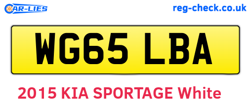 WG65LBA are the vehicle registration plates.