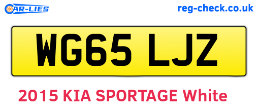 WG65LJZ are the vehicle registration plates.