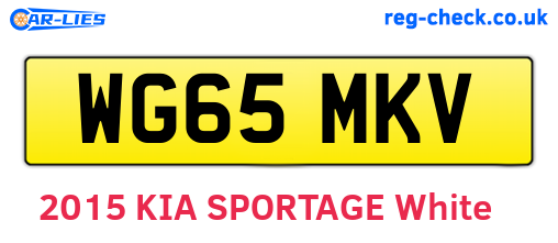 WG65MKV are the vehicle registration plates.