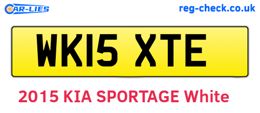 WK15XTE are the vehicle registration plates.