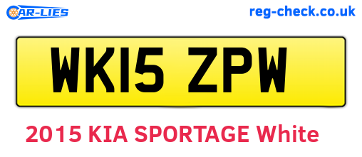 WK15ZPW are the vehicle registration plates.