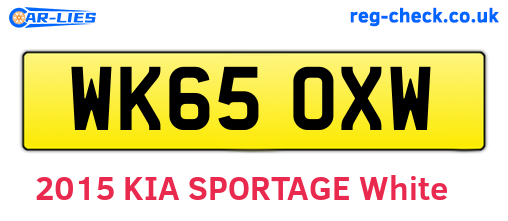 WK65OXW are the vehicle registration plates.