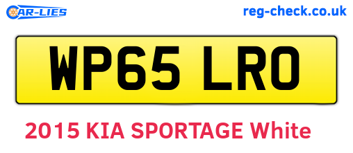 WP65LRO are the vehicle registration plates.
