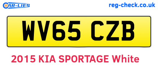 WV65CZB are the vehicle registration plates.