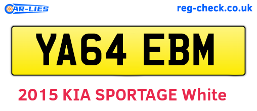 YA64EBM are the vehicle registration plates.