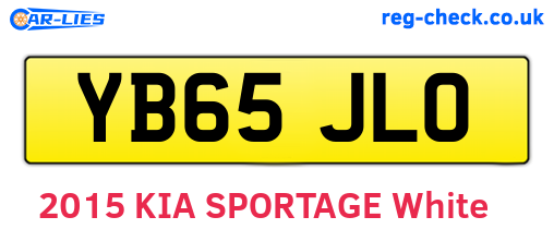 YB65JLO are the vehicle registration plates.