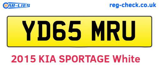 YD65MRU are the vehicle registration plates.