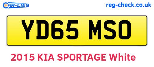 YD65MSO are the vehicle registration plates.